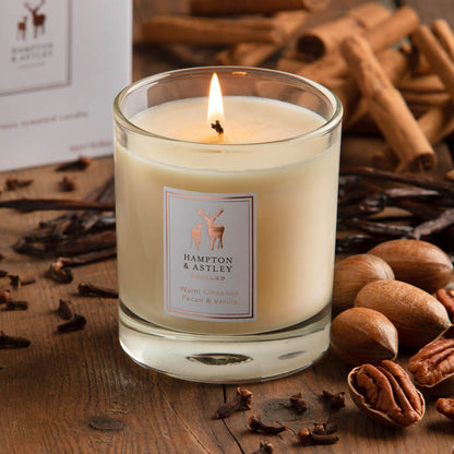 Luxury Scented Large Candle 235g, Warm Cinnamon, Pecan and Vanilla