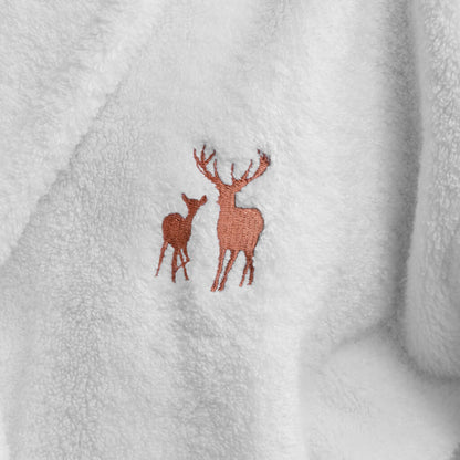 Unisex Zero Twist Cotton Towel Dressing Gown, Pure White